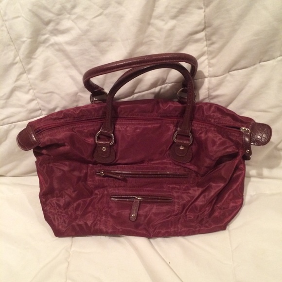 Von Maur “Chateau” Teel Bag & Maroon “Matrix” Bag - Picture 2 of 6